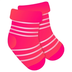 Baby Shower Pink Socks Transparent Sticker